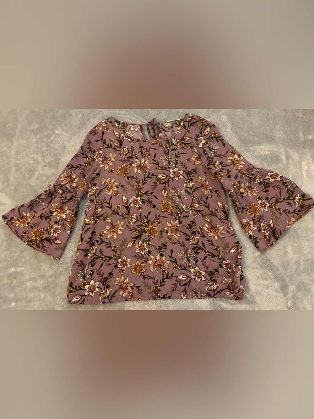 Women’s Promesa Brand floral purple Blouse Size Medium